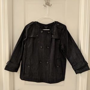 Beautiful Talbots 14P Sized Dark Denim Blazer